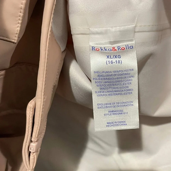 Rain Jacket | Waterproof | Hooded | Coral Peach | Rokka&Rolla | EUC - Picture 10 of 13